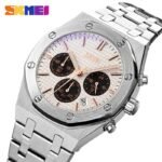 SKMEI - 9296 - Analog Stainless Steel Chronograph Quartz Watch - silver/silver - Image 2