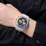 SKMEI - 9296 - Analog Stainless Steel Chronograph Quartz Watch - silver black - Image 5