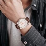 Skmei - 9298 - Leather Strap Casual Analog Quartz Watch - silver/rose gold-silver - Image 3