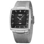SKMEI - 9311 - Elegant Square Quartz Mesh Edition Watch - silver/black