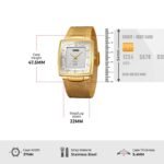 SKMEI - 9311 - Elegant Square Quartz Mesh Edition Watch - gold/silver - Image 5
