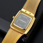 SKMEI - 9311 - Elegant Square Quartz Mesh Edition Watch - gold/black - Image 3