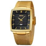 SKMEI - 9311 - Elegant Square Quartz Mesh Edition Watch - gold/black