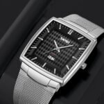 SKMEI - 9311 - Elegant Square Quartz Mesh Edition Watch - silver/black - Image 2