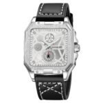 SKMEI - 9330 - Premium Down Second Square Dial Watch - silver/silver