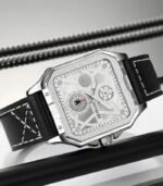 SKMEI - 9330 - Premium Down Second Square Dial Watch - silver/silver - Image 5