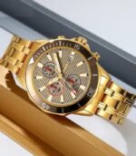 SKMEI - 9335 - Luxury Quartz Chronograph Stainless Steel Watch - gold/gray - Image 4
