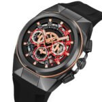 SKMEI - 9377 - Sporty Multi-Function Quartz Watch - black/black-red - Image 3