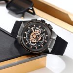 SKMEI - 9377 - Sporty Multi-Function Quartz Watch - black/black - Image 3