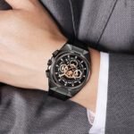 SKMEI - 9377 - Sporty Multi-Function Quartz Watch - black/black - Image 2