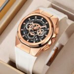 SKMEI - 9377 - Sporty Multi-Function Quartz Watch - rosegold/white - Image 2
