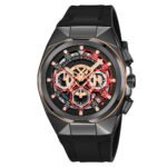 SKMEI - 9377 - Sporty Multi-Function Quartz Watch - black/black-red