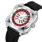 SKMEI - 9379 - Rotating Poker Dial Silicone Wrist Watch - silver/black