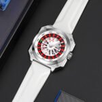 SKMEI - 9379 - Rotating Poker Dial Silicone Wrist Watch - Silver/white - Image 3