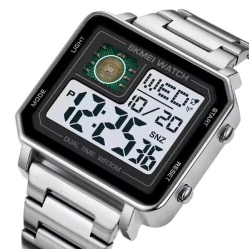 Skmei - 2033 - Bold Square Advanced Digital Functions Watch - silver photo review