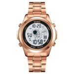Skmei - 2019 - Advanced Digital Features Dual Time Watch - rose gold-white