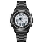 Skmei - 2019 - Advanced Digital Features Dual Time Watch - black-white