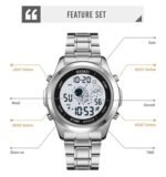 Skmei - 2019 - Advanced Digital Features Dual Time Watch - silver-white - Image 8