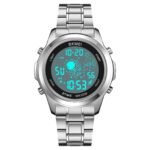 Skmei - 2019 - Advanced Digital Features Dual Time Watch - silver-white - Image 5