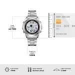 Skmei - 2019 - Advanced Digital Features Dual Time Watch - silver-white - Image 6