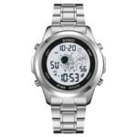 Skmei - 2019 - Advanced Digital Features Dual Time Watch - silver-white