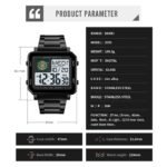 Skmei - 2033 - Bold Square Advanced Digital Functions Watch - black - Image 6