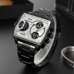 SKMEI 2229 Multi-Zone Analog Digital Sports Watch - black/silver-steel - Image 2