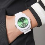 Skmei - 2393 - Quartz Analog Silicone Strap Watch - white/green - Image 3