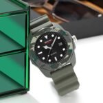 Skmei - 2393 - Quartz Analog Silicone Strap Watch - army green