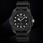 Skmei - 2393 - Quartz Analog Silicone Strap Watch - black/swirl marks - Image 5