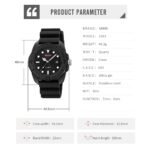 Skmei - 2393 - Quartz Analog Silicone Strap Watch - black/swirl marks - Image 7