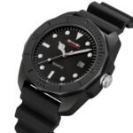 Skmei - 2393 - Quartz Analog Silicone Strap Watch - black/swirl marks - Image 2