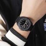 Skmei - 2393 - Quartz Analog Silicone Strap Watch - black/swirl marks - Image 3