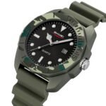Skmei - 2393 - Quartz Analog Silicone Strap Watch - army green - Image 2