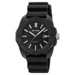 Skmei - 2393 - Quartz Analog Silicone Strap Watch - black/checkered - Image 4