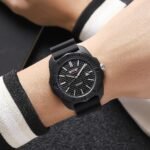 Skmei - 2393 - Quartz Analog Silicone Strap Watch - black/checkered - Image 3