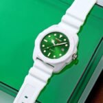 Skmei - 2393 - Quartz Analog Silicone Strap Watch - white/green - Image 4