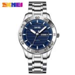 Skmei - 9293 - Premium Steel Quartz Performance Watch - silver/blue - Image 5