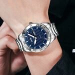 Skmei - 9293 - Premium Steel Quartz Performance Watch - silver/blue - Image 4