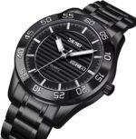 Skmei - 9293 - Premium Steel Quartz Performance Watch - black/black - Image 2