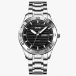 Skmei - 9293 - Premium Steel Quartz Performance Watch - silver black