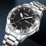 Skmei - 9293 - Premium Steel Quartz Performance Watch - silver black - Image 2