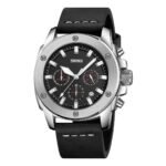 Skmei - 9327 - Functional Chronograph Features Watch - silver-black