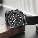 Skmei 9327 - Functional Chronograph Features Watch - black-black - Image 4