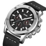 Skmei - 9327 - Functional Chronograph Features Watch - silver-black - Image 2