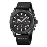 Skmei 9327 - Functional Chronograph Features Watch - black-black