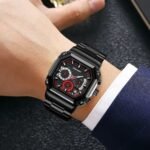 Skmei - 9359 - Quartz Chronograph Heavy-Duty Metal Build - red - Image 3