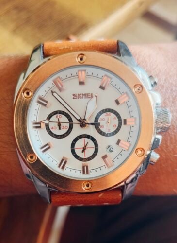 Skmei - 9327 - Functional Chronograph Features Watch - rose gold-silver photo review