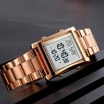 SKMEI 1812 Compact Square Digital Watch – Rose Gold - Image 2