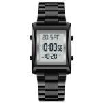 SKMEI 1812 Compact Square Digital Watch – Black/White
